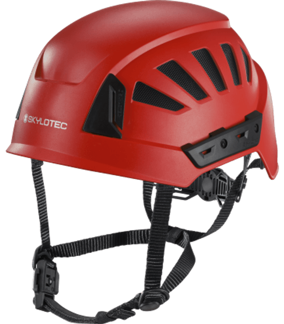 Hovedbilde SKYLOTEC INCEPTOR GRX hjelm med hakestropp rød