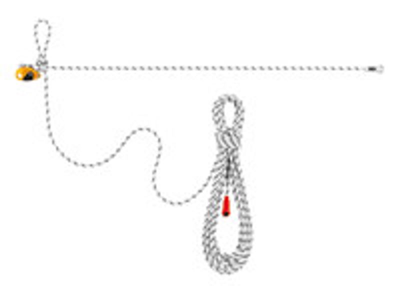 PETZL GRILLON LIFELINE sikringsline u/karabiner 20,0m
